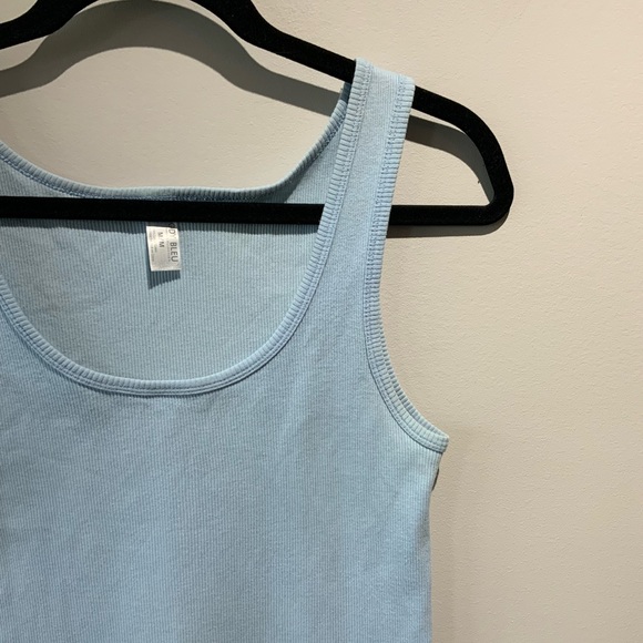 Light Blue Ribbed Tank Top - Picture 2 of 13